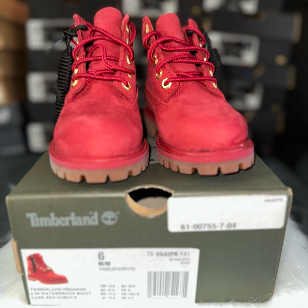 Timberland Red Leather Boots